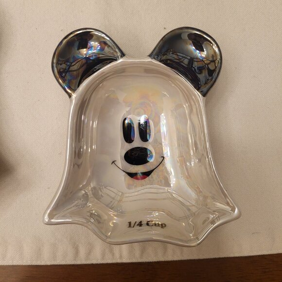 Disney Mickey & Minnie Mouse Ghost Set Of 4 Iridescent Measuring Cups - New - Picture 5 of 8